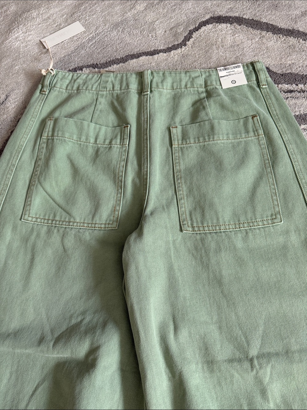 Blank NYC Barrel Leg High Rise Jeans in Pistachio Tone - Picture 8 of 13